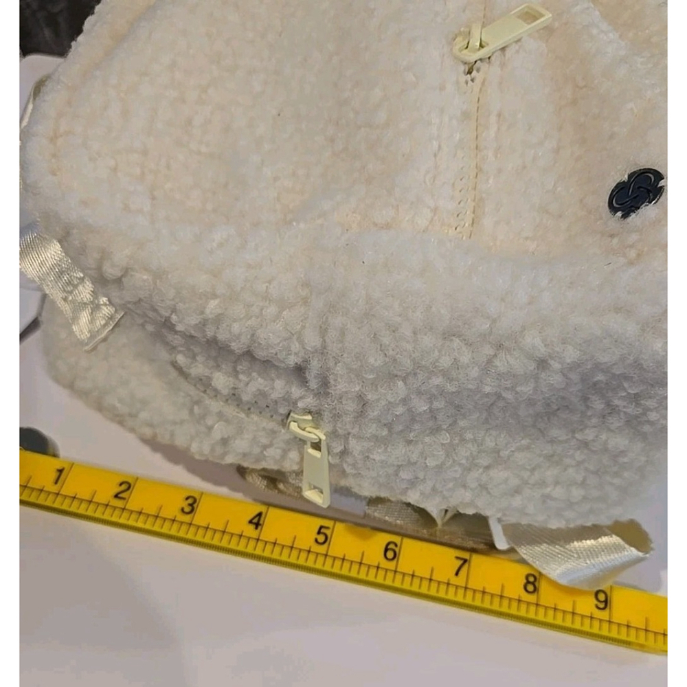 Zella Mini Sherpa Backpack NWT Tags Adjustable Straps 3 Pockets Very Cute! (219) - Picture 4 of 8